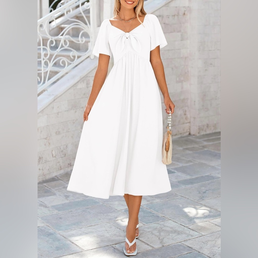 PRETTYGARDEN Ruffle Midi Flowy Dresses